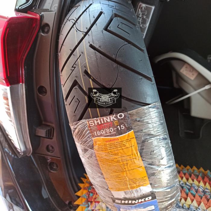 Ban shinko SR777 black wall 160/80-15
