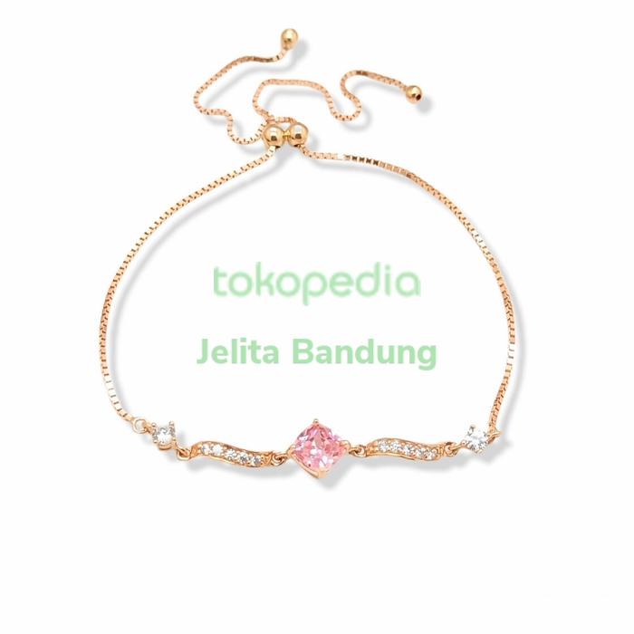 Gelang Rosegold Sandra Dewi Gold Morganite Series BC210235 18K 755 SDW
