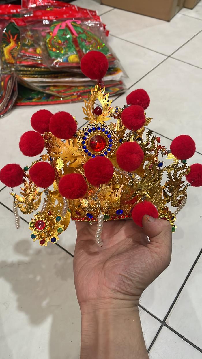 Topi mahkota dewa burung hong topi kwan im 19in