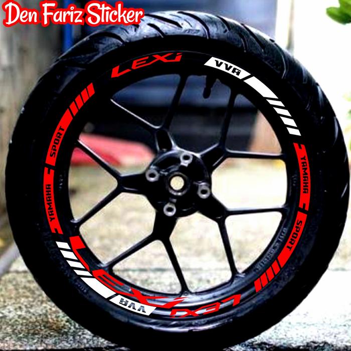 Stiker lexi Stiker motor Stiker velg yamaha lexi satu set