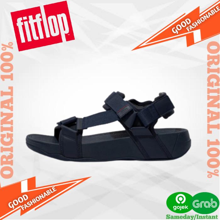 Fitflop Men Ryker Back Strap Original Sandal Pria - Blue dan Black