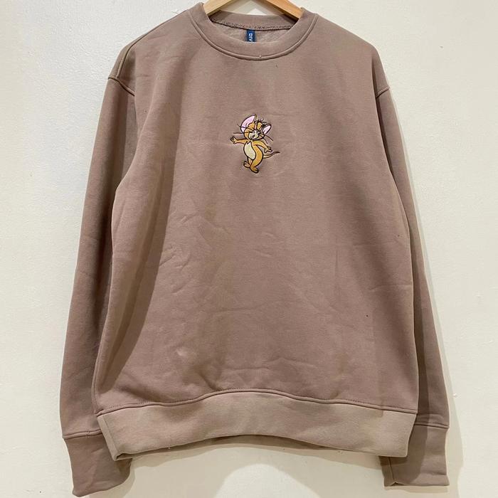 Crewneck HnM Tom And Jerry Cream Original Full Tag Free Plastik HnM