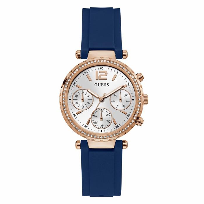 Jam Tangan Wanita Guess Collection Gw0113L3 Rubber Navy Original