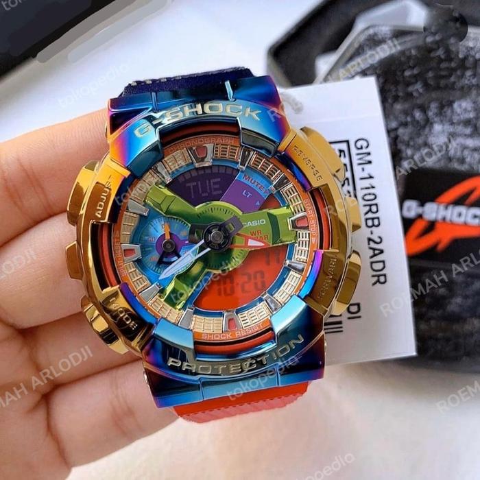 JAM TANGAN PRIA CASIO G-SHOCK GM-110RB RAINBOW RARE LANGKA ORIGINAL