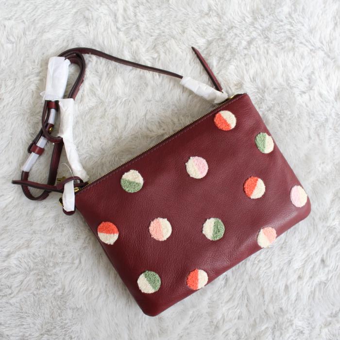 Authentic BrandNew Fossil Devon Marron Crossbody