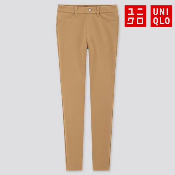 Uniqlo Ultra Stretch Moca Khaki Krem Moka Beige Coksu Coklat S M L XL