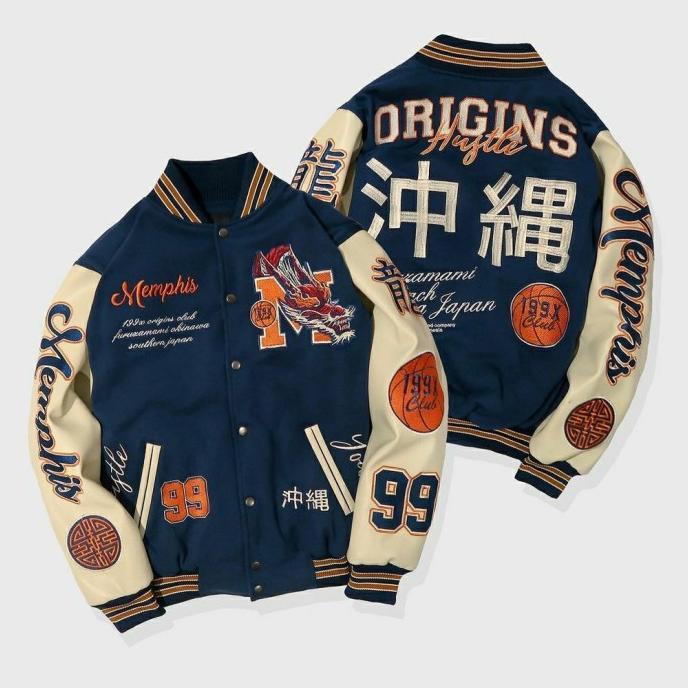 Ready Stock Memphis Origins - Okinawa Varsity Jaket Promo