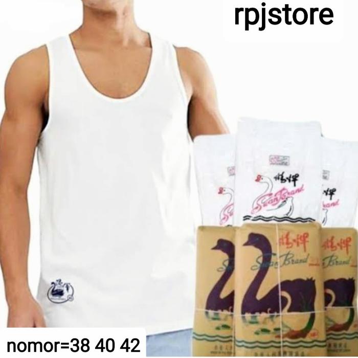 KAOS SINGLET SWAN BRAND BESAR 38 40 42