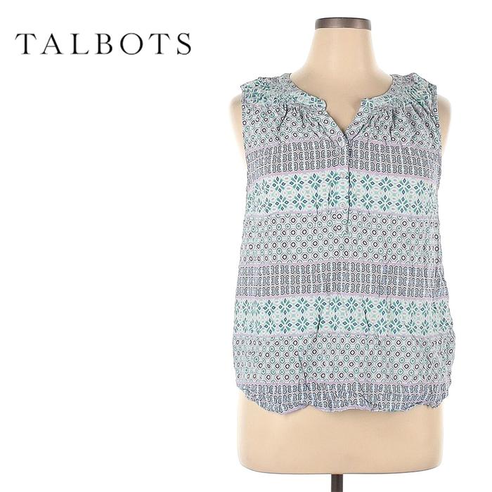 Blouse Wanita - Talbots Ruched Sleeveless Original