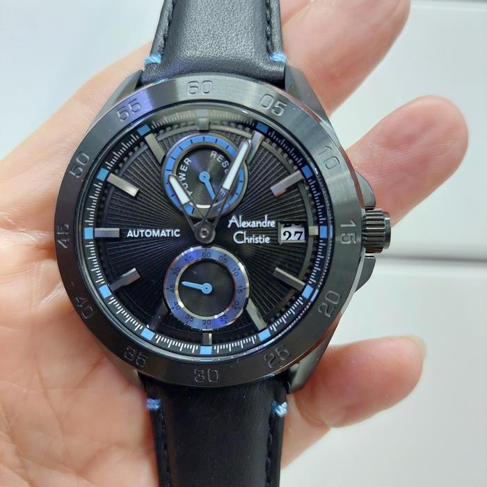 JAM TANGAN PRIA OTOMATIS ALEXANDRE CHRISTIE AC3045 AC 3045 BLACK BLUE