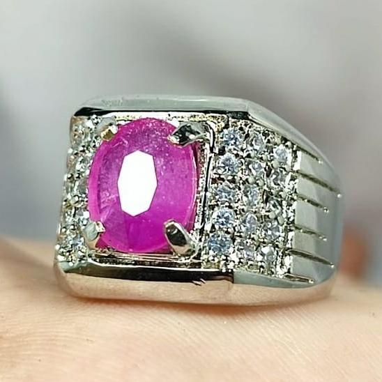 BATU PERMATA RUBY CRYSTAL MADAGASKAR PINK ROSE
