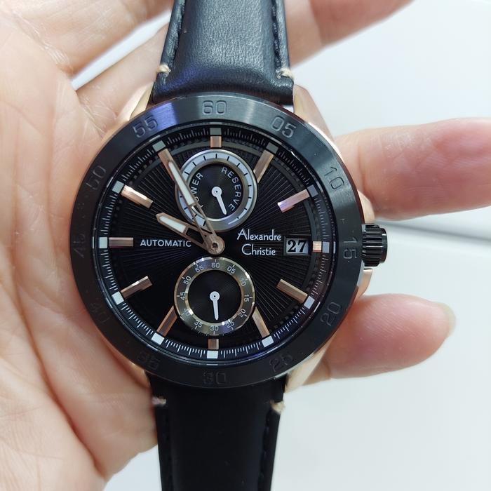 JAM TANGAN PRIA OTOMATIS ALEXANDRE CHRISTIE AC3045 AC 3045 BLACK ROSEG