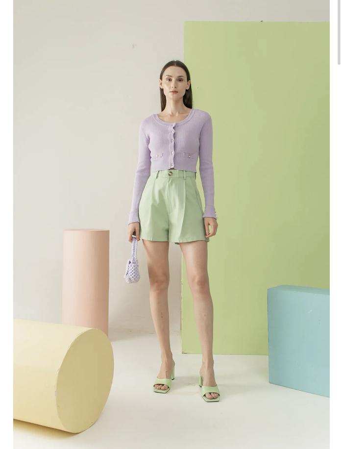 Oudre Jiwon Top Lilac / Yellow NEW