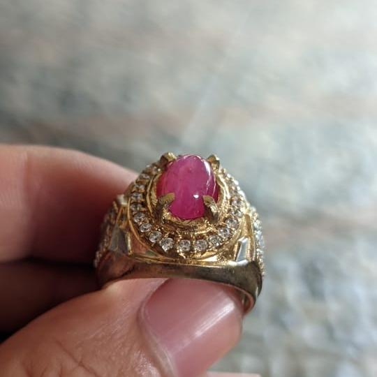 natural star ruby burma + memo IGL