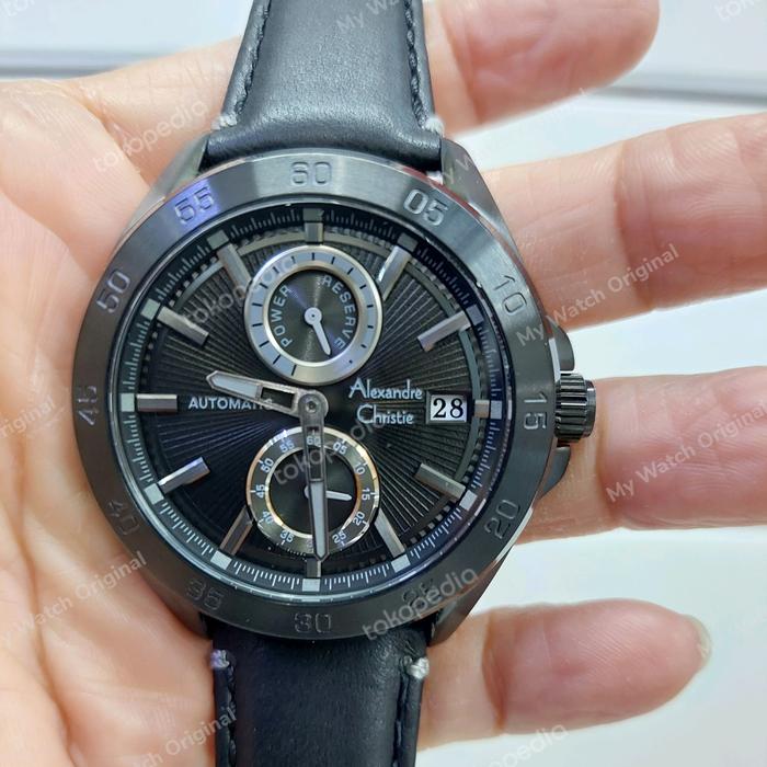 JAM TANGAN PRIA OTOMATIS ALEXANDRE CHRISTIE AC3045 AC 3045 BLACK