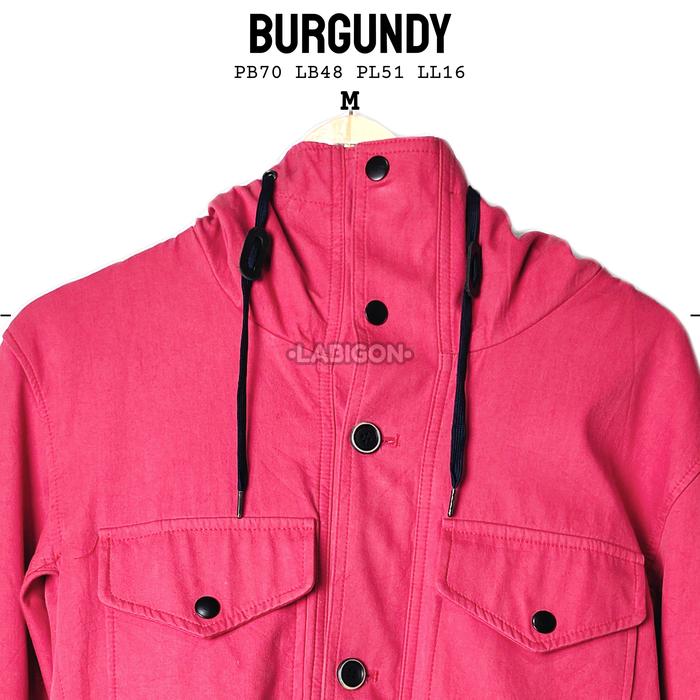 Jaket Parka Gunung BURGUNDY Original Second Thrift Preloved M053