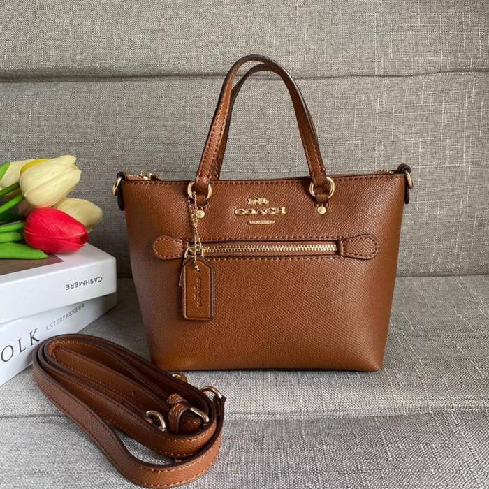 Coach Crossgrain Mini Gallery Crossbody Dark Saddle