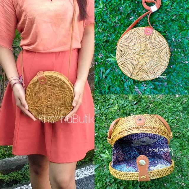 TAS ROTAN BALI HANDMADE TALI KULIT