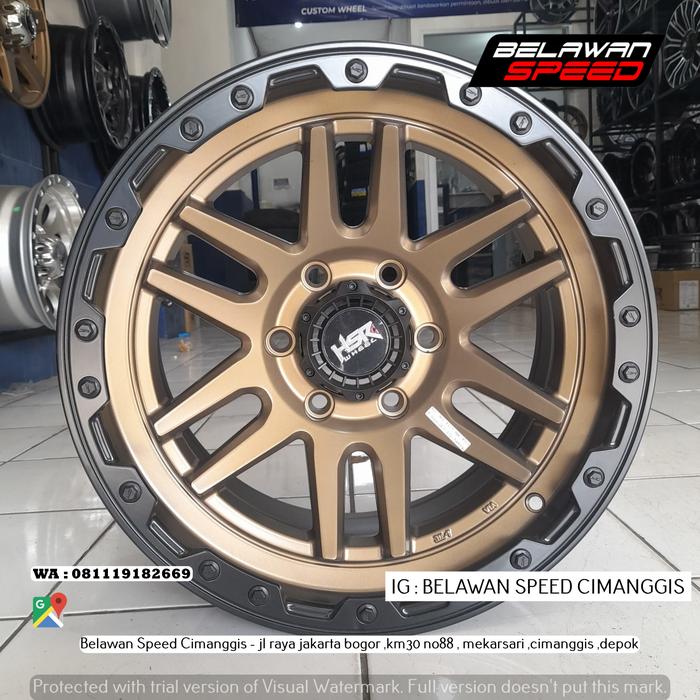 PAKETAN VELG MOBIL HSR MC RING 17 PLUS BAN MAXXIS 285 70 R17 AT UNTUK PAJERO FORTUNER HILUX DC STRAD
