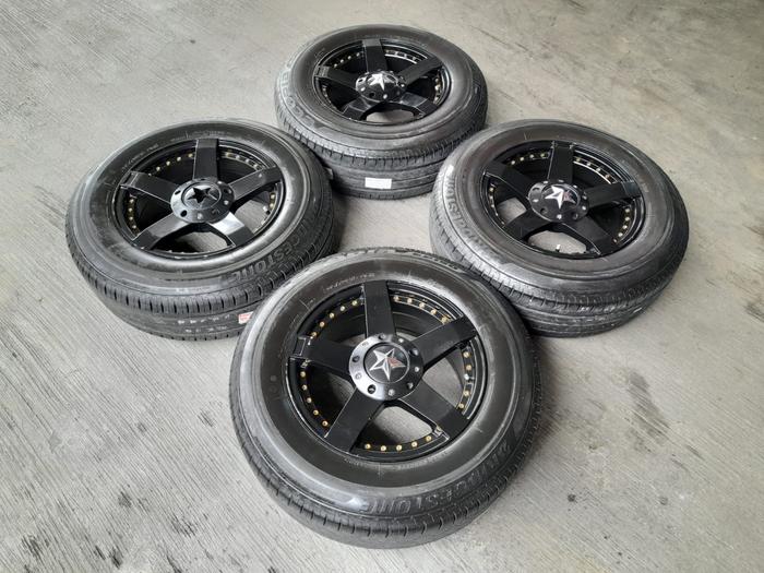Velg Mobil Bekas Ring 15 Rasta Pcd 5x114,3 + Ban 205 70 R15