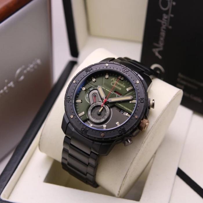 ALEXANDRE CHRISTIE AC 6627 BLACK GREEN AC6627 PRIA ORI,,STAINLESS