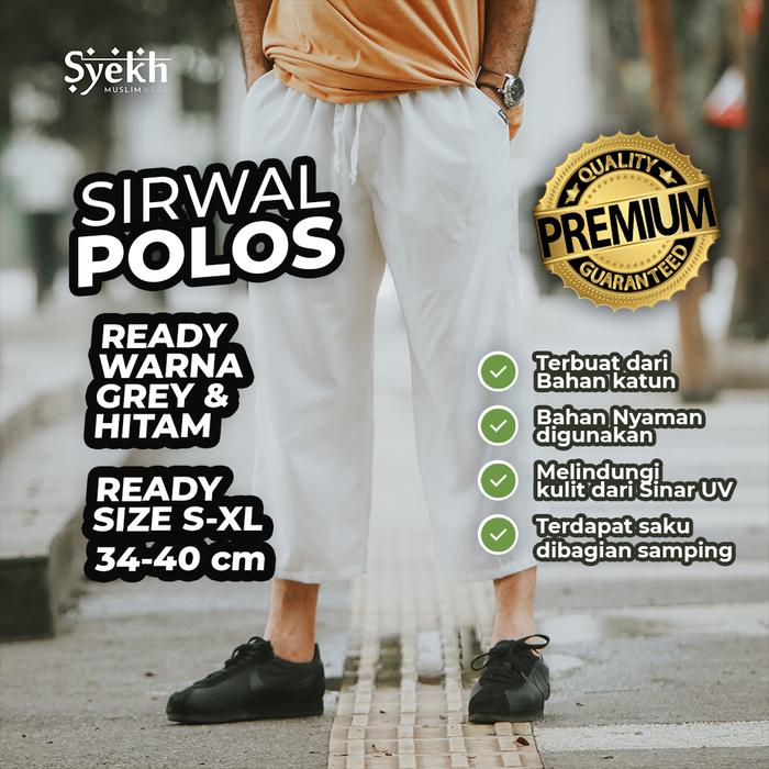 Celana Sirwal Polos Pria Syekh Muslim Wear