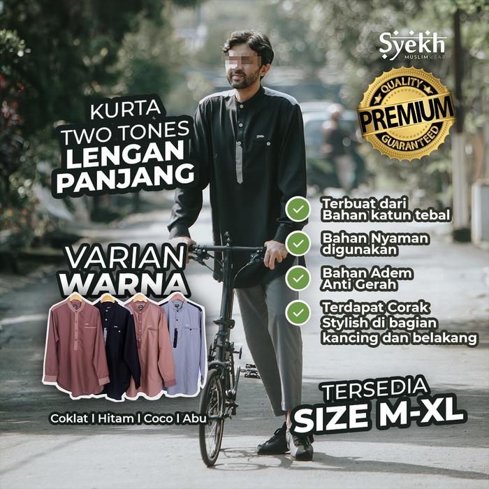 Baju Kemeja Koko Kurta Pria Syekh Muslim Wear