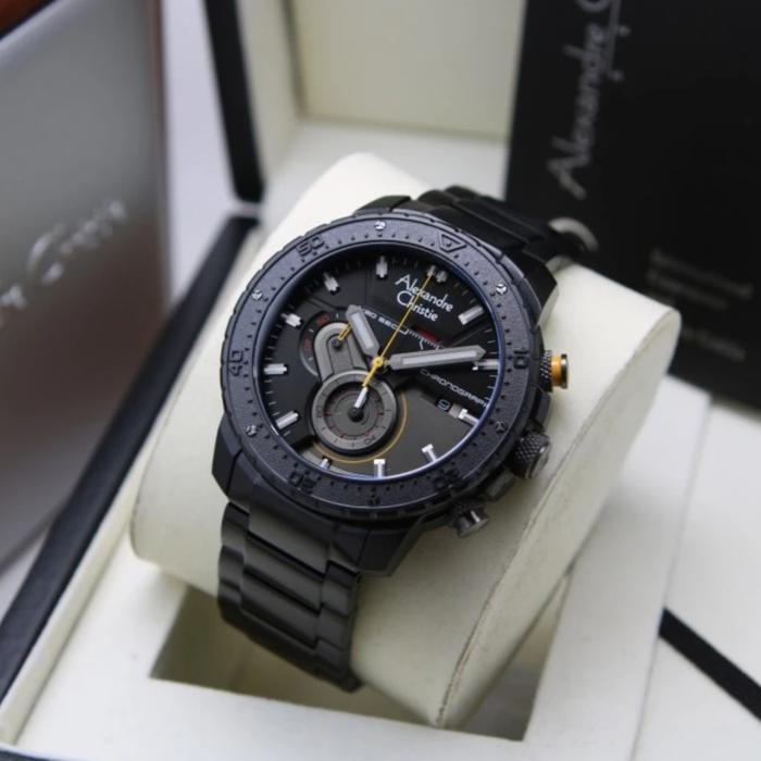 ALEXANDRE CHRISTIE AC 6627 BLACK YELLOW AC6627 PRIA ORI,,STAINLESS