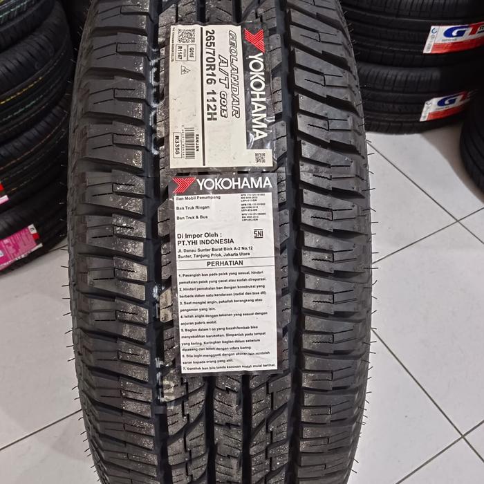 BAN YOKOHAMA 265/70 R16 GEOLANDAR AT mobil pajero fortuner hilux