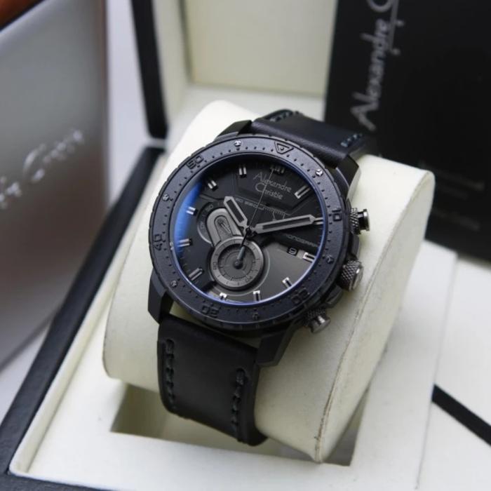 ALEXANDRE CHRISTIE AC 6627 FULL BLACK AC6627 PRIA ORIGINAL,,LEATHER