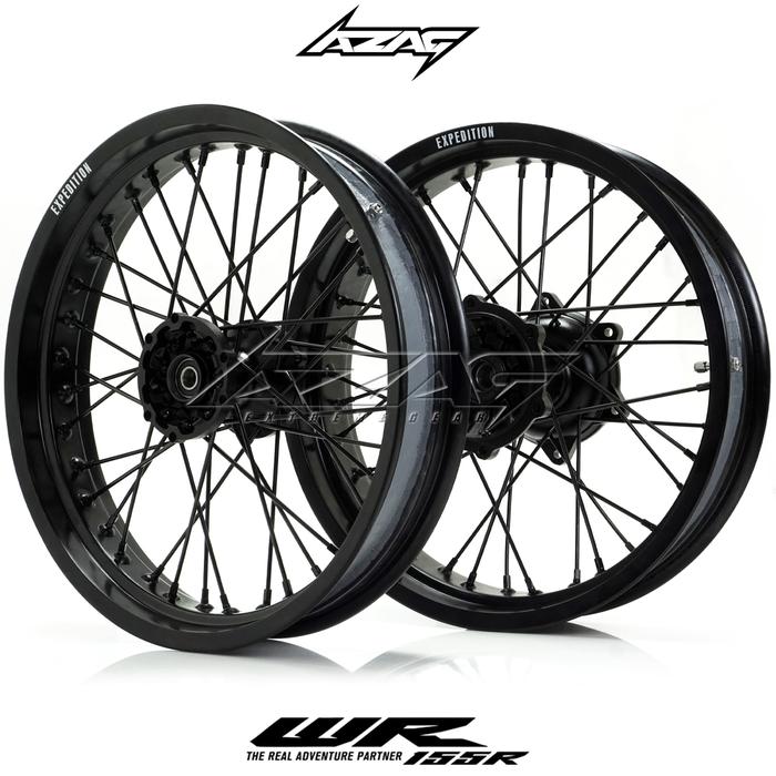 VELG SET SUPERMOTO WR155R EXPEDITION TROMOL MGV CNC TUBELESS PERMANENT
