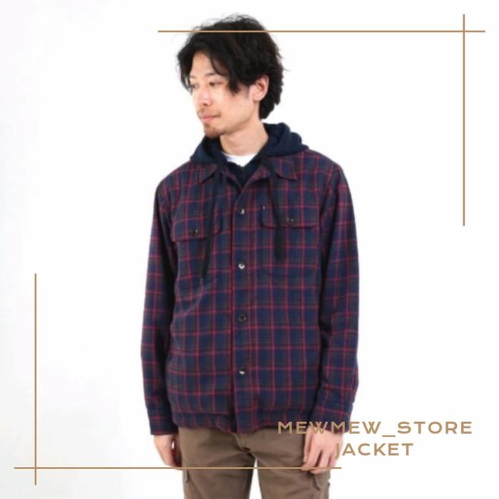 Jaket Kemeja Flanel Pria Lengan Panjang Original MGEE AXE C002