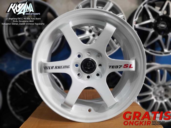 Jual Pelek Model TE37 Ring 16 White H8 Mobil Jazz,City,Vios,Yaris