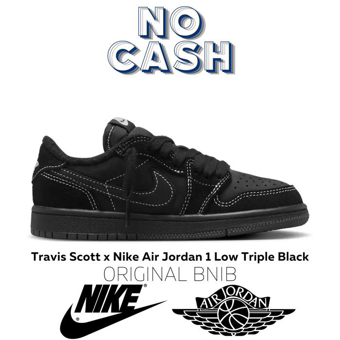 Travis Scott x Nike Air Jordan 1 Low Triple Black Original BNIB