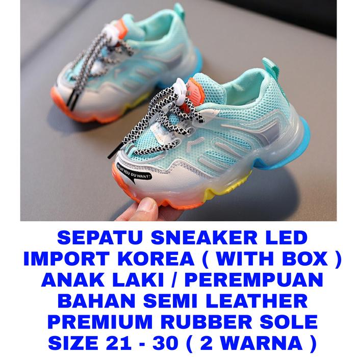 WK SEPATU SNEAKER LED IMPORT KOREA ANAK LAKI PEREMPUAN FASHION 4