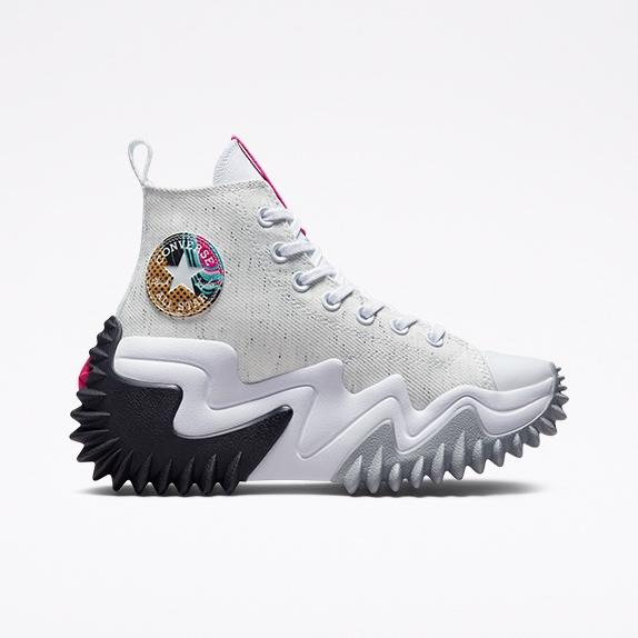 CONVERSE RUN STAR MOTION THROWBACK CRAFT HIGH - WHITE/PRIME PINK/BLACK