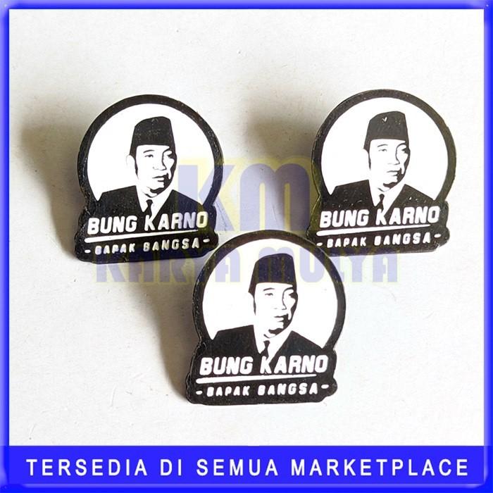 Pin Enamel Bung Karno Bapak Bangsa Lencana Pin Bung Karno - KM