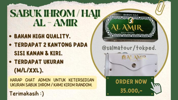 Sabuk Ihrom / Sabuk Umroh & Haji Gesper Besar / Pria