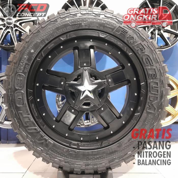 VELG GANTENG R20 PAJERO FORTUNER HILUX HSR RASTA 3 R20 LEBAR 9 HITAM