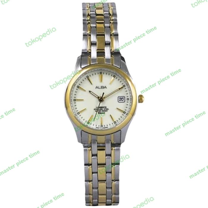 Jam Tangan Alba wanita AXT854 AXT854X1 Combinasi Gold Original