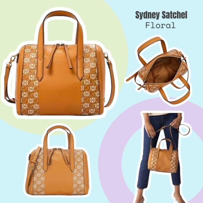 fossil sydney satchel floral