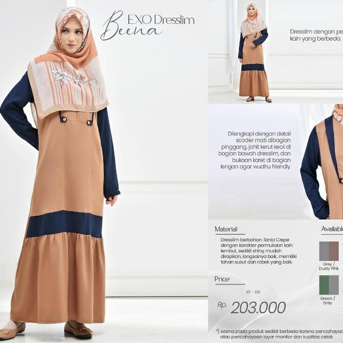 Rabbani Exo Dresslim Beena Baju Muslim Gamis Wanita Dewasa XS-XXL