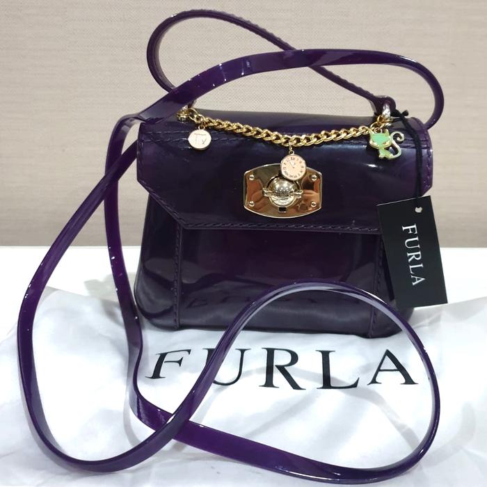 FURLA MINI JELLY CANDY Ungu Tua Gelap
