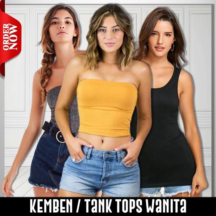 Kemben Wanita Tanpa Cup Busa Bahan Halus Polos Panjang