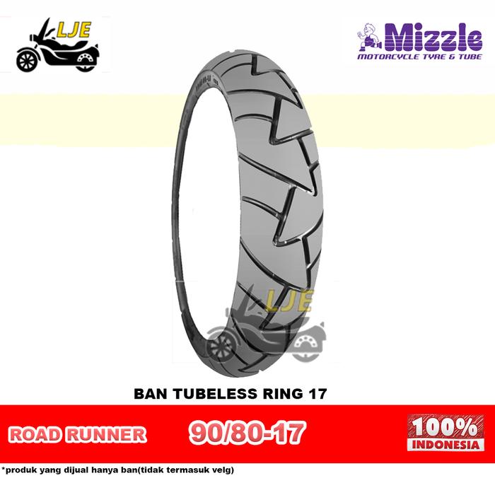 Ban Motor Ring 17 Mizzle 90/80-17 Road Runner - Ban Tubeless Ring 17
