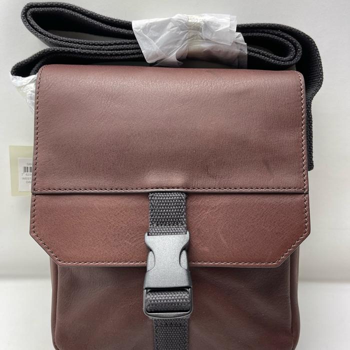 Tas Selempang Pria Fossil Weston Courier Dark Brown Leather