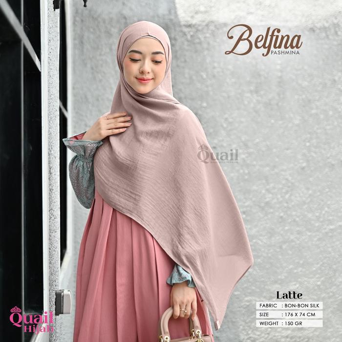 BELFINA PASHMINA BON-BON SILK Flowy, Glossy by Quail Hijab