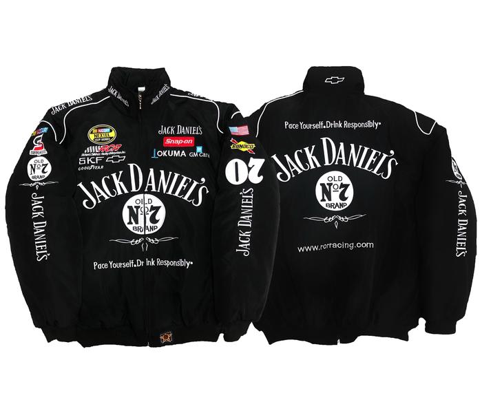 Jaket Bomber Nascar Jack Daniels Hitam