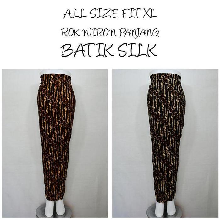 Indah ROK SPAN PANJANG WIRU WIRON Batik Silk All Size Fit XL SR