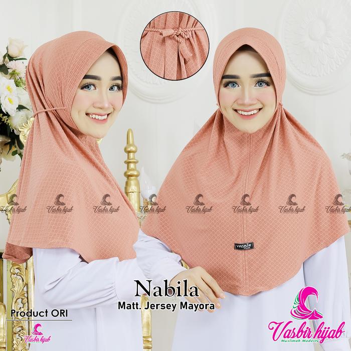 hijab instan motif tali ulir 10 pcs